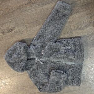 Eddie Bauer • Grey Sherpa Hooded Jacket